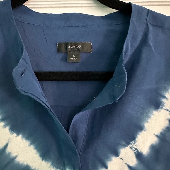 J. Crew 100% Silk Tie Dye Blouse - Picture 3 of 7